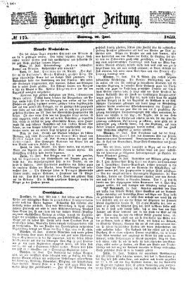 Bamberger Zeitung Sonntag 26. Juni 1859