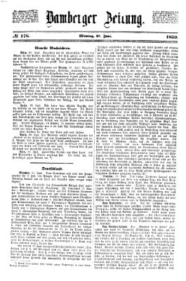 Bamberger Zeitung Montag 27. Juni 1859