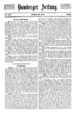 Bamberger Zeitung Dienstag 28. Juni 1859