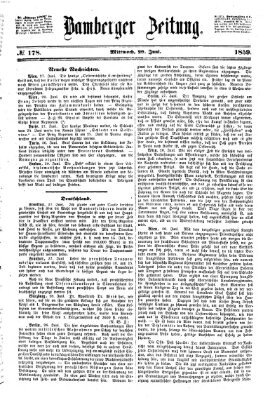 Bamberger Zeitung Mittwoch 29. Juni 1859