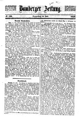 Bamberger Zeitung Donnerstag 14. Juli 1859