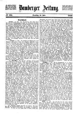 Bamberger Zeitung Samstag 16. Juli 1859