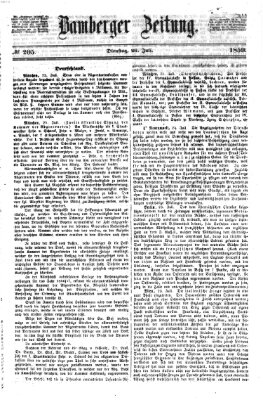 Bamberger Zeitung Dienstag 26. Juli 1859