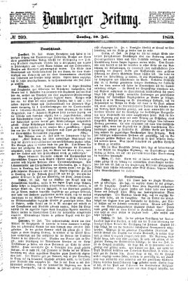 Bamberger Zeitung Samstag 30. Juli 1859