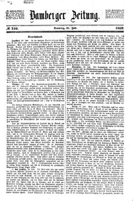 Bamberger Zeitung Sonntag 31. Juli 1859