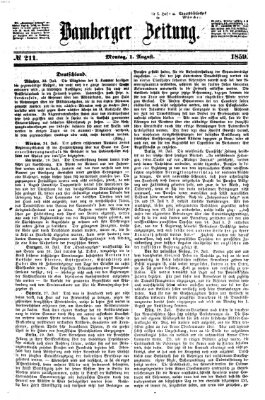 Bamberger Zeitung Montag 1. August 1859