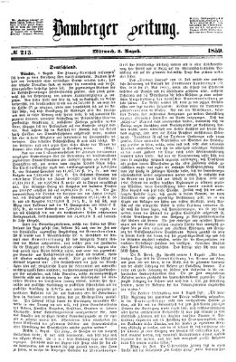 Bamberger Zeitung Mittwoch 3. August 1859