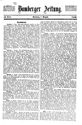 Bamberger Zeitung Sonntag 7. August 1859