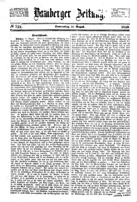 Bamberger Zeitung Donnerstag 11. August 1859