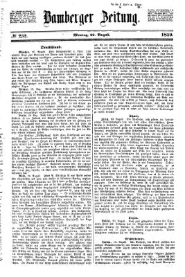 Bamberger Zeitung Montag 22. August 1859