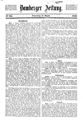 Bamberger Zeitung Donnerstag 25. August 1859