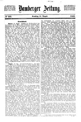 Bamberger Zeitung Samstag 27. August 1859