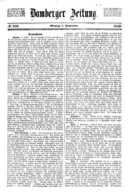 Bamberger Zeitung Montag 5. September 1859