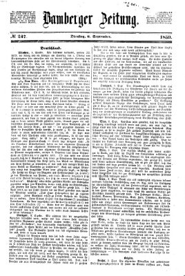 Bamberger Zeitung Dienstag 6. September 1859