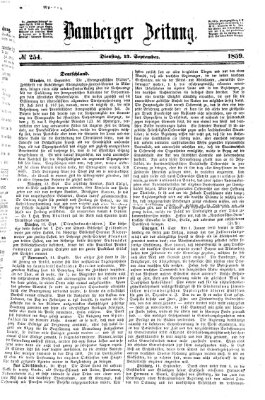 Bamberger Zeitung Dienstag 13. September 1859