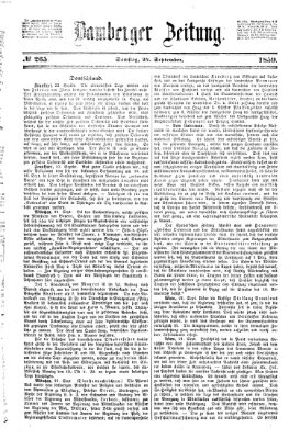 Bamberger Zeitung Samstag 24. September 1859