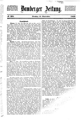 Bamberger Zeitung Dienstag 27. September 1859