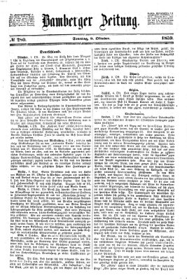 Bamberger Zeitung Sonntag 9. Oktober 1859