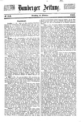 Bamberger Zeitung Dienstag 11. Oktober 1859