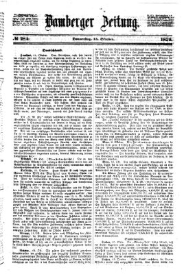 Bamberger Zeitung Donnerstag 13. Oktober 1859