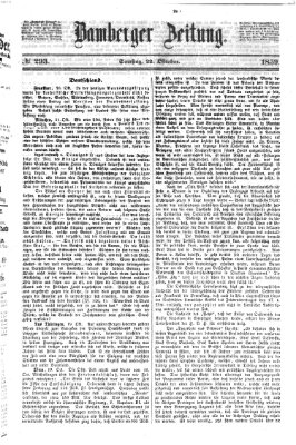 Bamberger Zeitung Samstag 22. Oktober 1859