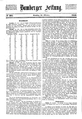 Bamberger Zeitung Samstag 29. Oktober 1859