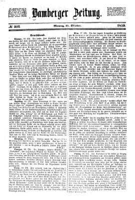 Bamberger Zeitung Montag 31. Oktober 1859