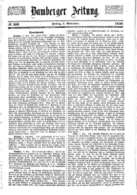 Bamberger Zeitung Freitag 4. November 1859