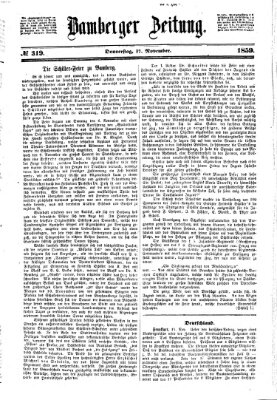 Bamberger Zeitung Donnerstag 17. November 1859
