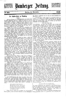 Bamberger Zeitung Freitag 18. November 1859