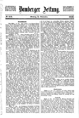 Bamberger Zeitung Montag 21. November 1859