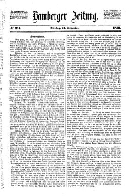 Bamberger Zeitung Dienstag 22. November 1859