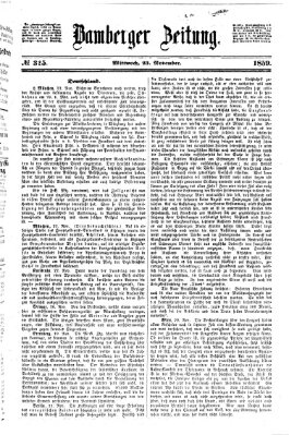 Bamberger Zeitung Mittwoch 23. November 1859