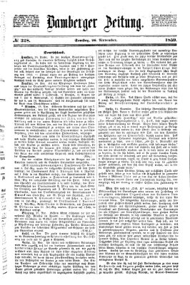 Bamberger Zeitung Samstag 26. November 1859