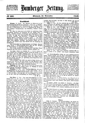 Bamberger Zeitung Mittwoch 30. November 1859