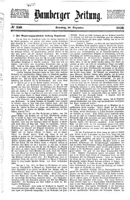 Bamberger Zeitung Sonntag 18. Dezember 1859