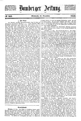 Bamberger Zeitung Mittwoch 21. Dezember 1859