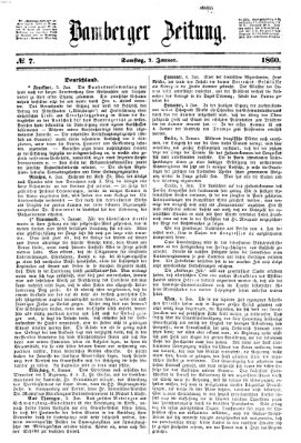 Bamberger Zeitung Samstag 7. Januar 1860