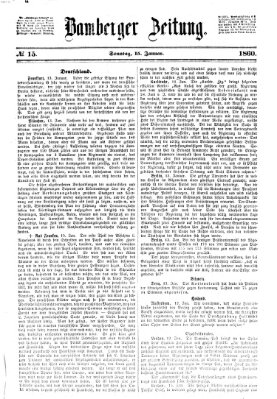 Bamberger Zeitung Sonntag 15. Januar 1860