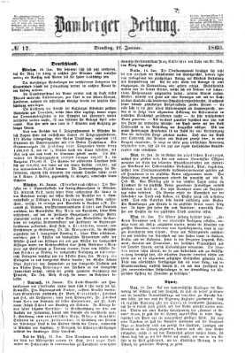 Bamberger Zeitung Dienstag 17. Januar 1860