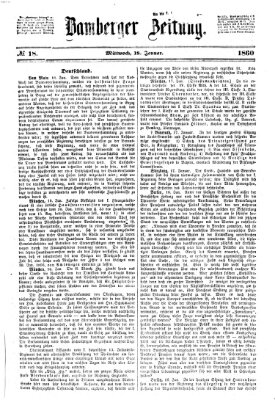 Bamberger Zeitung Mittwoch 18. Januar 1860