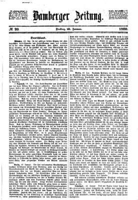 Bamberger Zeitung Freitag 20. Januar 1860