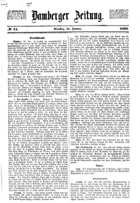 Bamberger Zeitung Dienstag 24. Januar 1860