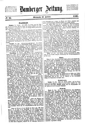 Bamberger Zeitung Mittwoch 25. Januar 1860