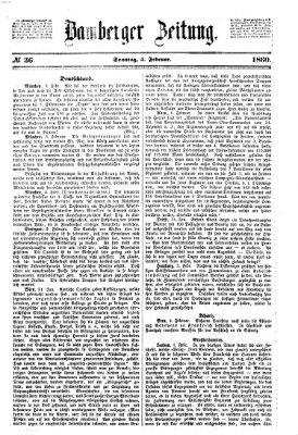 Bamberger Zeitung Sonntag 5. Februar 1860