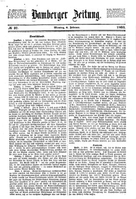 Bamberger Zeitung Montag 6. Februar 1860