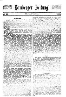 Bamberger Zeitung Montag 13. Februar 1860