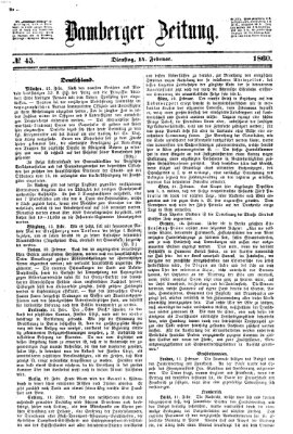 Bamberger Zeitung Dienstag 14. Februar 1860