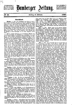 Bamberger Zeitung Freitag 17. Februar 1860