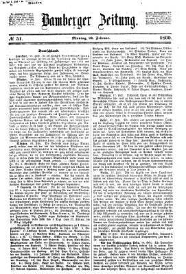 Bamberger Zeitung Montag 20. Februar 1860